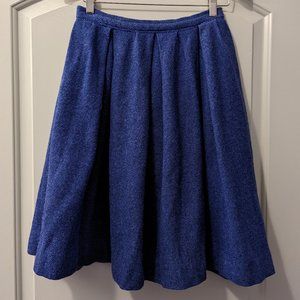 Vintage Blue Wool Skirt